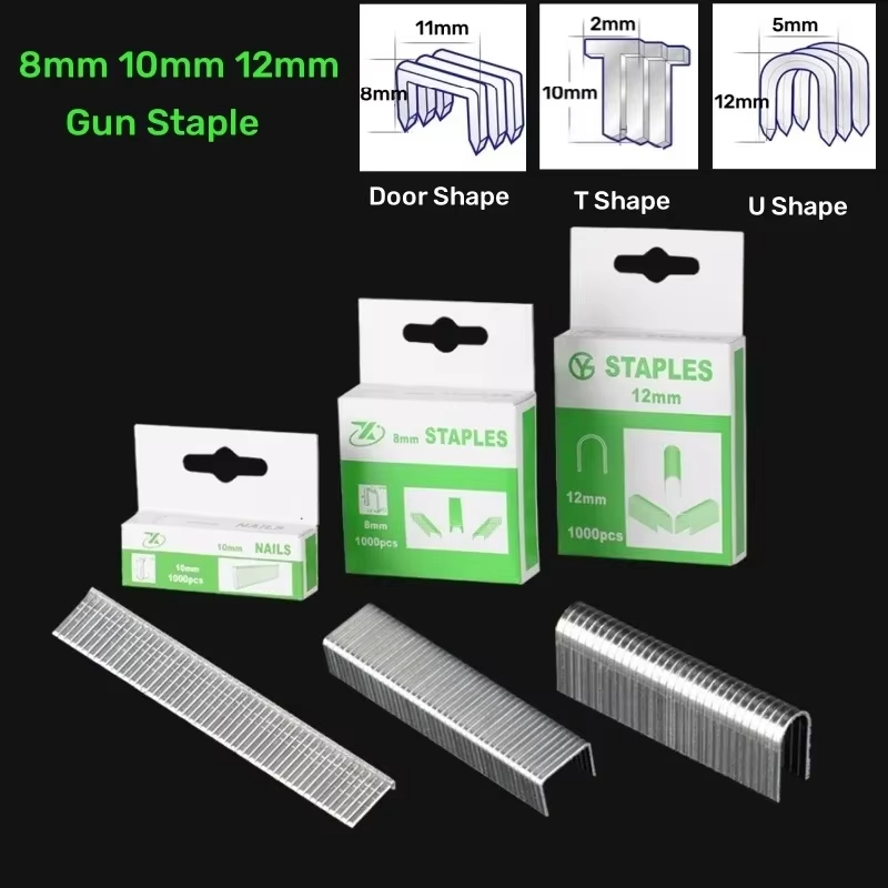 Stapler Heavy Duty - 1000 adet U/T/kapı şekilli zımba Brad